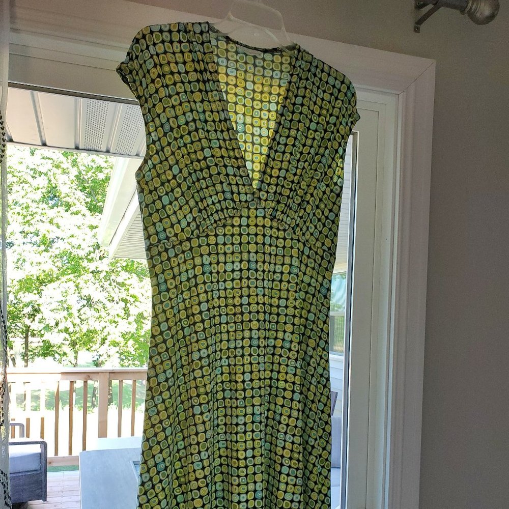Multi Color Deep V Dress
